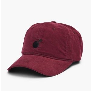 The Hundreds maroon black bomb dad hat with tags
